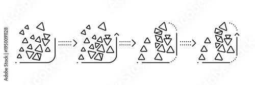 Chaos to order transformation icons – Ideal for change management presentations, innovation storytelling, or problem-solving workshops.