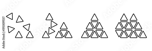 Alignment process diagram icons – Great for project management workflows, organizational restructuring guides, or strategic planning visuals.