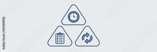 Task organization vector icon set – Suitable for project coordination dashboards, administrative service websites, or workflow diagrams.