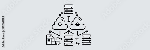 Server network diagram triangle icons – Great for database management, cloud storage apps, or IT infrastructure guides.