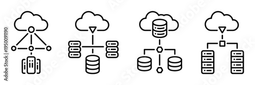 SaaS platform architecture icons – Suitable for technical documentation, software engineering, or web hosting sites.