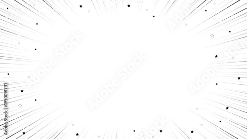 ウニフラッシュ細めきらきら星装飾漫画の集中線透過ベクター