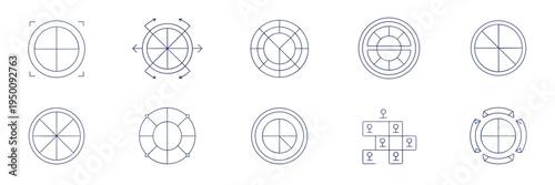 Consulting decision matrix icon set – Perfect for corporate planning.