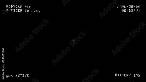 Cinematic Police Patrol Footage Style with Subtle Camera Movement, GPS Tracking Data and On Screen Officer Identification Elements