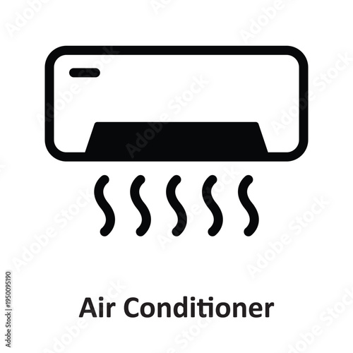 Air Conditioner Vector icon which can easily modify or edit