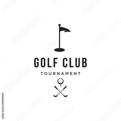 Golf ball and club design and golf course logo design. Logo for professional golf team, golf club, tournament, business, event.