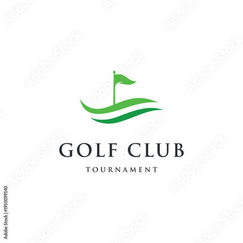Golf ball and club design and golf course logo design. Logo for professional golf team, golf club, tournament, business, event.