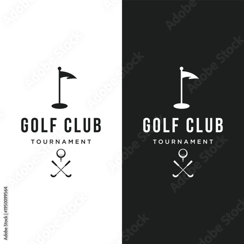 Golf ball and club design and golf course logo design. Logo for professional golf team, golf club, tournament, business, event.