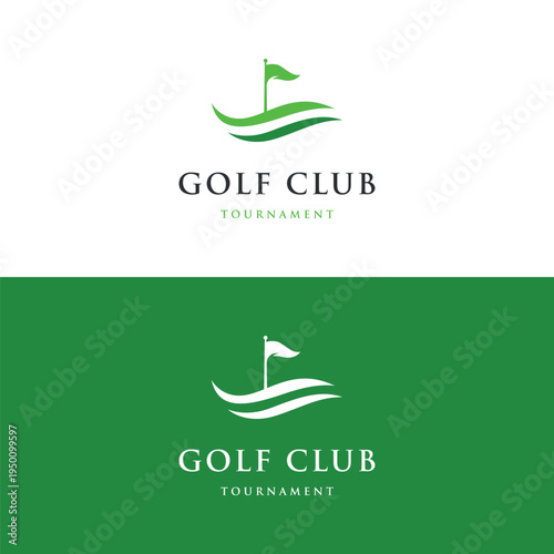 Golf ball and club design and golf course logo design. Logo for professional golf team, golf club, tournament, business, event.