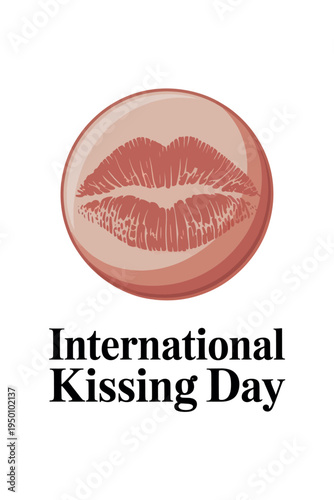 International Kissing Day Kiss Mark Design for Love, Affection, and Connection