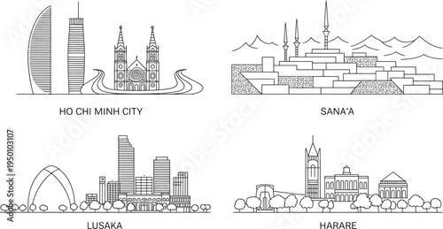Kigali butare skylines silhouettes cityscapes famous architecture landmarks travel destinations