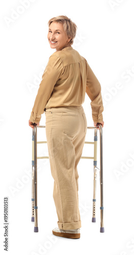 Mature woman with walking f...