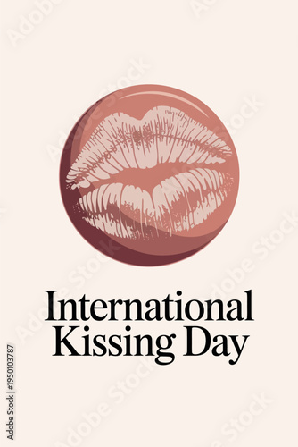 International Kissing Day Kiss Mark Design for Love, Affection, and Connection