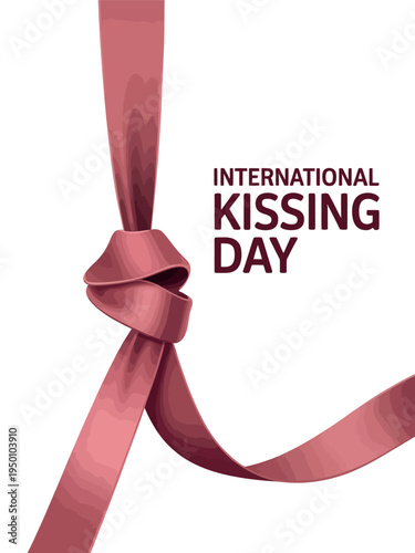 International Kissing Day Silk Lips Design for Love, Affection, and Passion