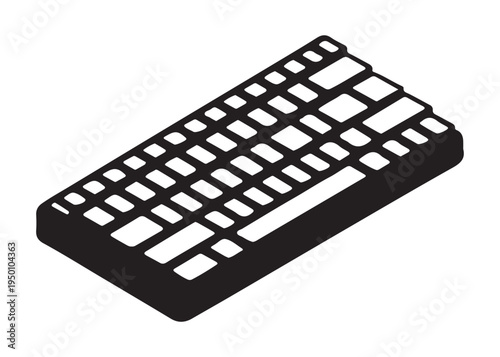 computer keyboard logo silhouette vector, typing keyboard logo silhouette vector illustration, typing device silhouette logo, typing tool logo silhouette design on white background