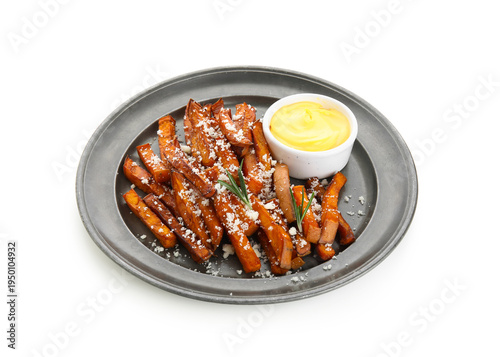 Plate with tasty cooked swe...
