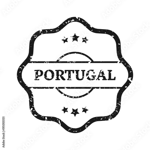 Post stamp, label or badge. Grunge imprint and postmark with text. Brown vintage circle postcard watermark. Used envelope design element. Vector illustration