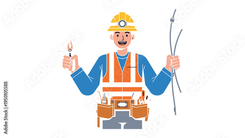 Craftsman's Skill: A skilled craftsman, equipped with essential tools and safety gear, stands ready to tackle the intricacies of his trade.