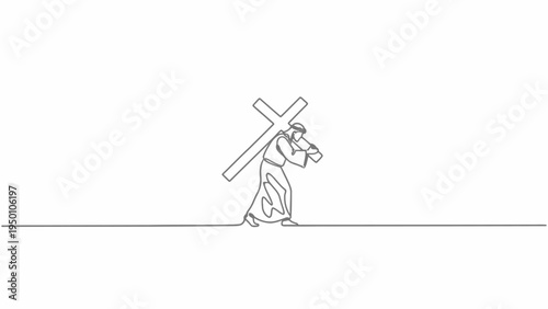 Wooden dresser chest of drawers line art icon on white background