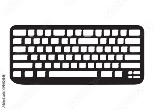 computer keyboard logo silhouette vector, typing keyboard logo silhouette vector illustration, typing device silhouette logo, typing tool logo silhouette design on white background