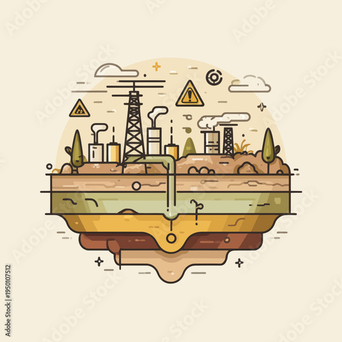 Industrial Oil Extraction Polluting Subsurface Groundwater Layers