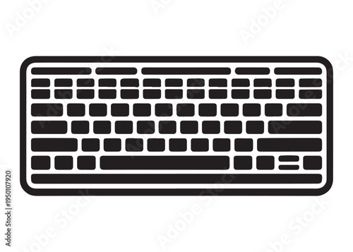 computer keyboard logo silhouette vector, typing keyboard logo silhouette vector illustration, typing device silhouette logo, typing tool logo silhouette design on white background