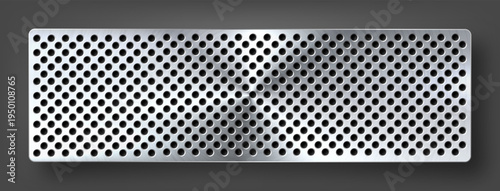 Realistic metal banner. Brushed steel or aluminium plate. Polished metal surface. Old grunge texture with scratches. Vector illustration