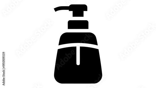 Soap pump dispenser icon for liquid soap bottle