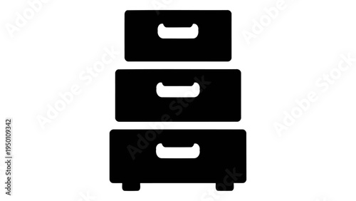 Stackable drawer box icon representing modular storage solution for organizing small items