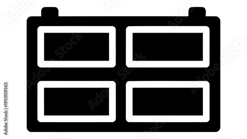 Wall mounted organizer shelf icon