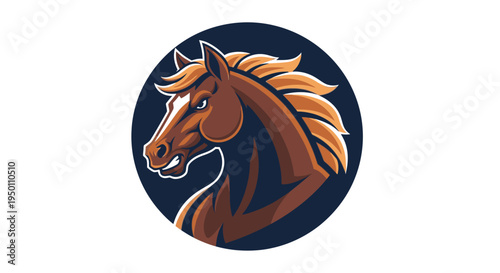 Illustration of a horse head.