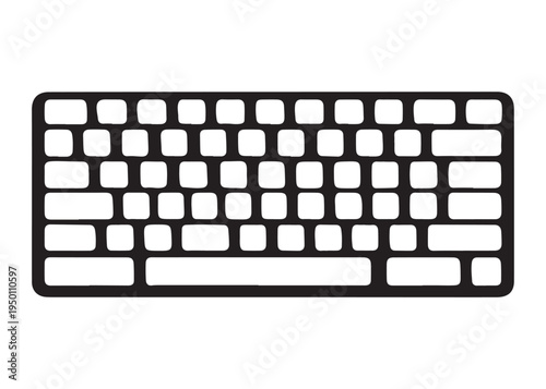 computer keyboard logo silhouette vector, typing keyboard logo silhouette vector illustration, typing device silhouette logo, typing tool logo silhouette design on white background