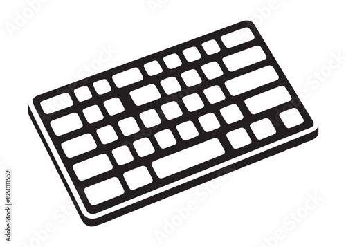 computer keyboard logo silhouette vector, typing keyboard logo silhouette vector illustration, typing device silhouette logo, typing tool logo silhouette design on white background