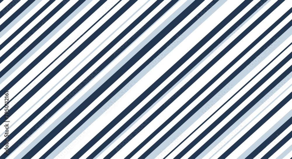 Obraz premium Modern diagonal striped pattern with varying widths of blue and white lines creating a dynamic and textured background for design work.