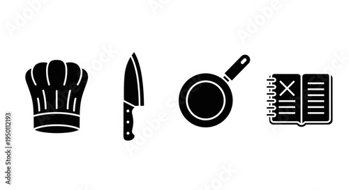 Cooking Chef Kitchen Utensils Symbols.