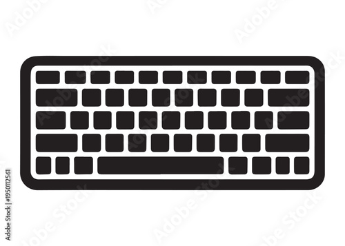 computer keyboard logo silhouette vector, typing keyboard logo silhouette vector illustration, typing device silhouette logo, typing tool logo silhouette design on white background