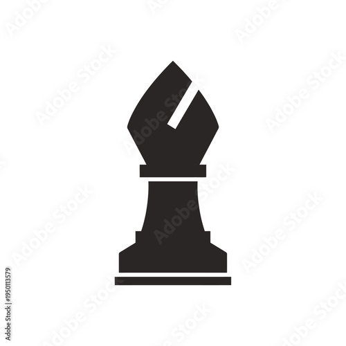Chess bishop icon. chess bishop symbol vector illustration