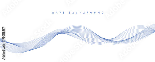 Abstract blue wavy lines illustration
