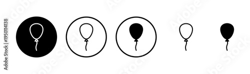 Balloon icon logo design. Party balloon sign and symbol