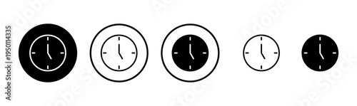 Clock icon logo design. Time sign and symbol. watch icon