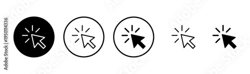 Click icon logo design. pointer arrow sign and symbol. cursor icon