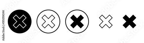 Close icon logo design. Delete sign and symbol. cross sign