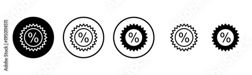 Discount icon logo design. Discount tag sign and symbol