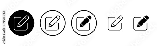 Edit icon logo design. edit document sign and symbol. edit text icon. pencil. sign up