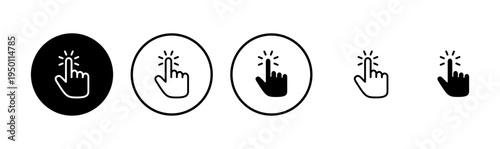 Hand cursor icon logo design. cursor sign and symbol. hand cursor icon clik