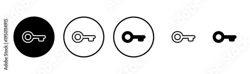 Key icon logo design. Key sign and symbol.