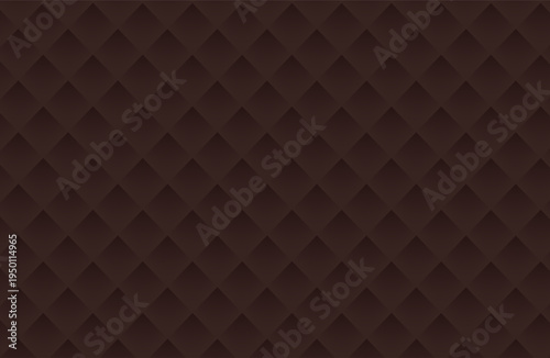 Brown upholstery. Geometric pattern. Stylish texture.
Luxury dark brown, light brown background. Vector illustration. Seamless luxury cushioned surface. Cover, poster, flyer. Business background.
