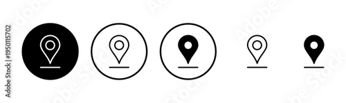 Maps and pin icon logo design. location sign and symbol. geo locate, pointer icon.