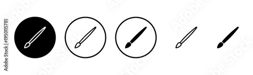 Paint icon logo design. paint brush sign and symbol. paint roller icon vector