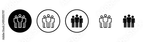 people icon logo design. person sign and symbol. User Icon vector